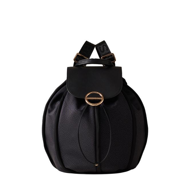 Borbonese Zaino Medium Cottage Dark Black - 1