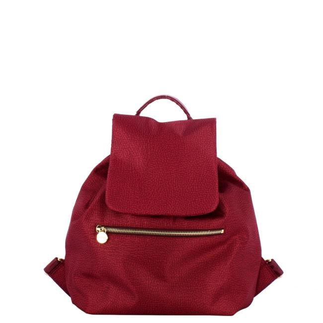 Borbonese Zaino Medium in Nylon Riciclato Merlot - 1