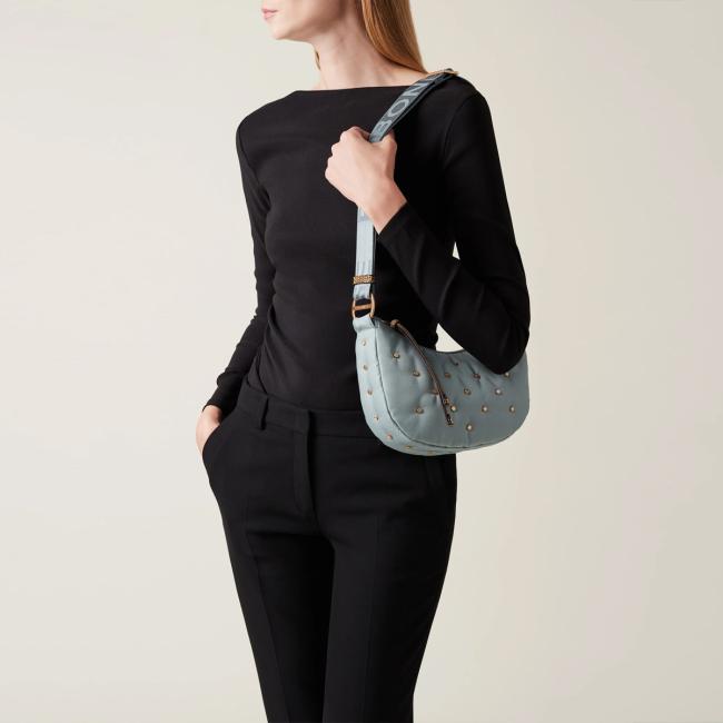 Borbonese Mini Borsa Luna Bag Colette Edera OP Naturale - 6