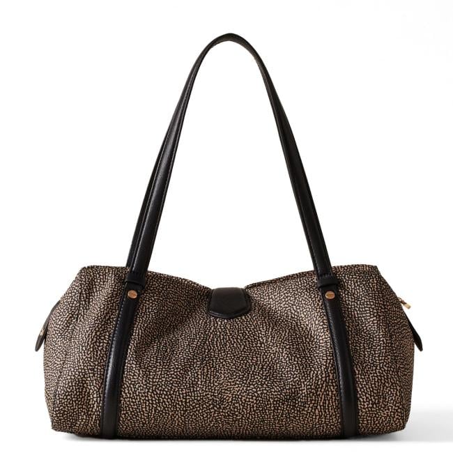 Borbonese Bauletto Poche Medium OP Naturale Nero - 3