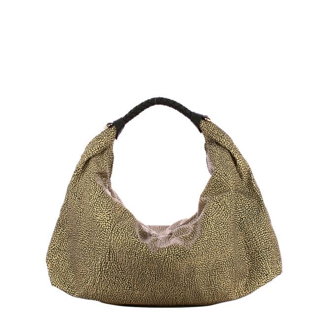 Borbonese Hobo Bag Plie OP Naturale Nero - 3