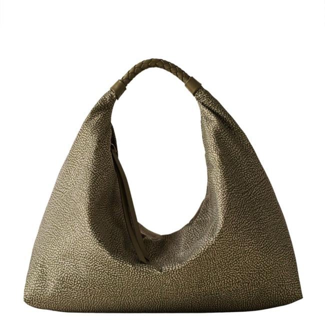 Borbonese Hobo Bag Plie Olive - 1