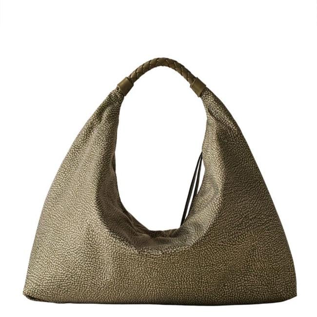 Borbonese Hobo Bag Plie Olive - 3