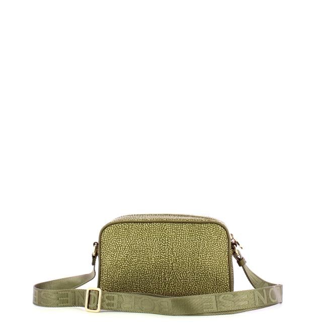 Borbonese Tracollina Small in Nylon Riciclato Olive - 3