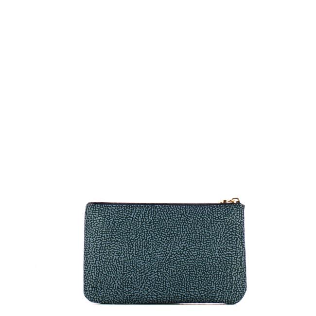 Borbonese Bustina Portadocumenti in Nylon Riciclato Blu Lapis - 3