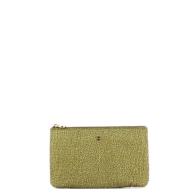 Borbonese Bustina Portadocumenti in Nylon Riciclato Olive - 1