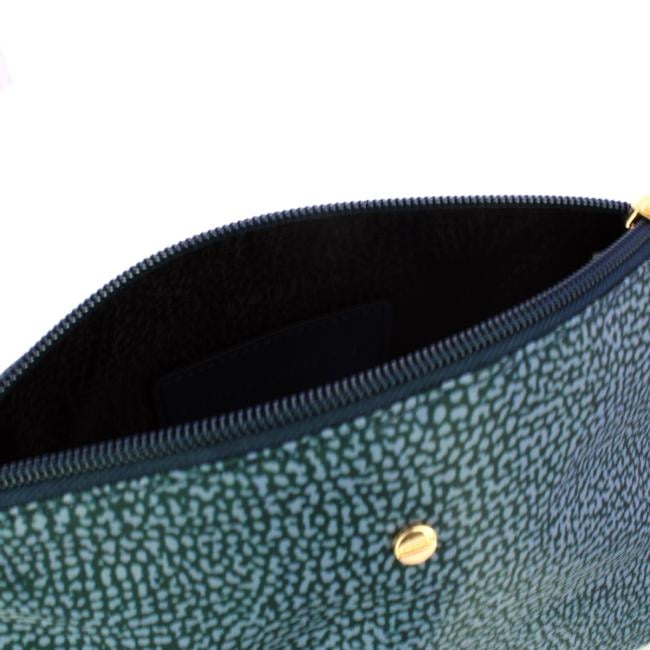 Borbonese Busta Medium in Nylon Riciclato Blu Lapis - 4