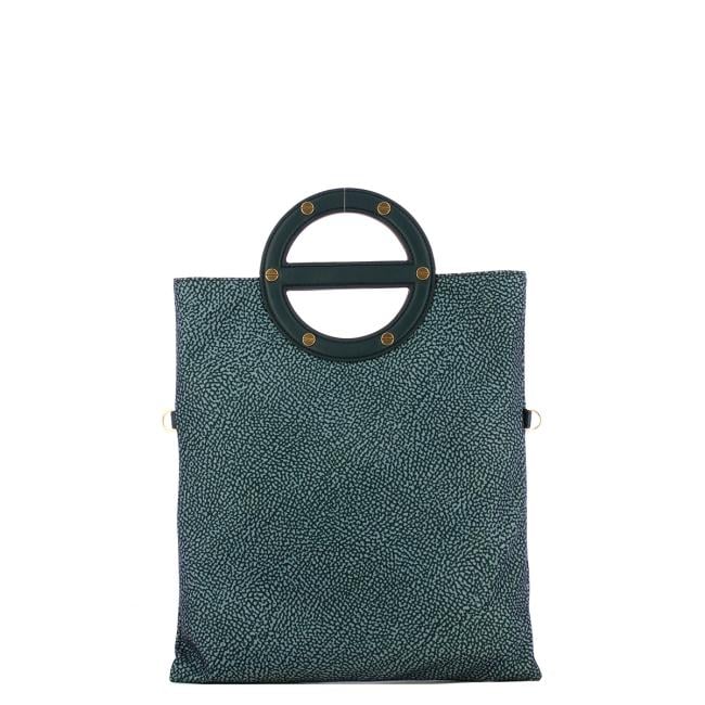 Borbonese Borsa a tracolla Vis a Vis Small Blu Lapis - 3
