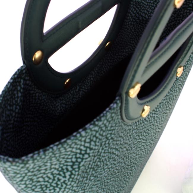 Borbonese Borsa a tracolla Vis a Vis Small Blu Lapis - 5