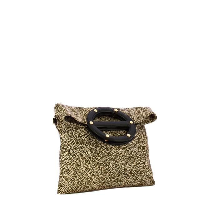 Borbonese Borsa a tracolla Vis a Vis Small OP Naturale Nero - 2