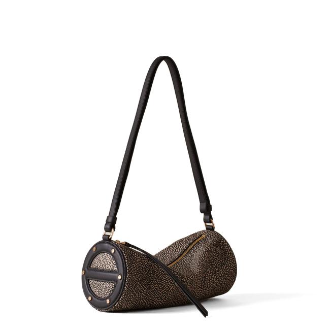 Borbonese Sottospalla Vis a Vis Small OP Naturale Nero - 2