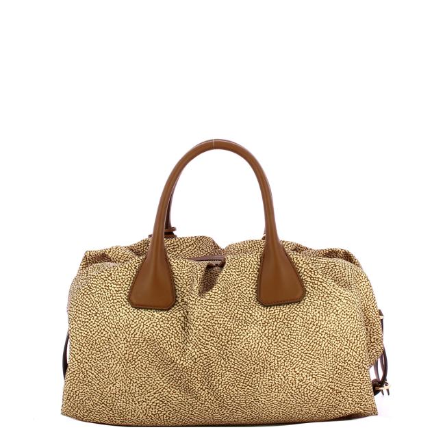 Borbonese Borsa a mano Vis a Vis Beige Marrone - 3