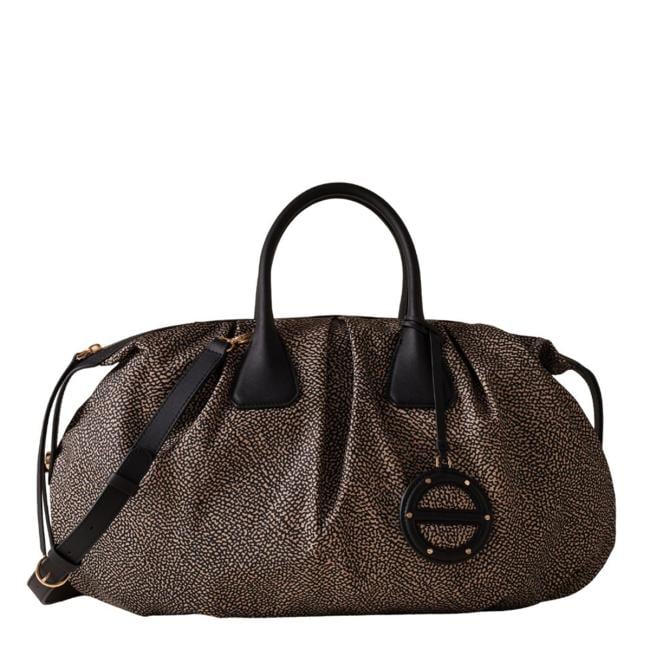 Borbonese Borsa a mano Vis a Vis OP Naturale Nero - 1