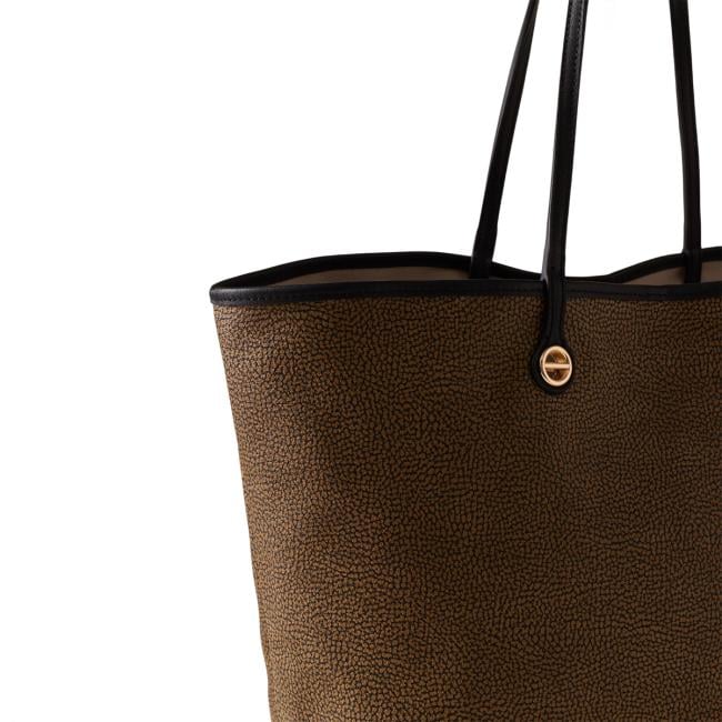 Borbonese Shopping Large Flight OP Naturale Nero - 5