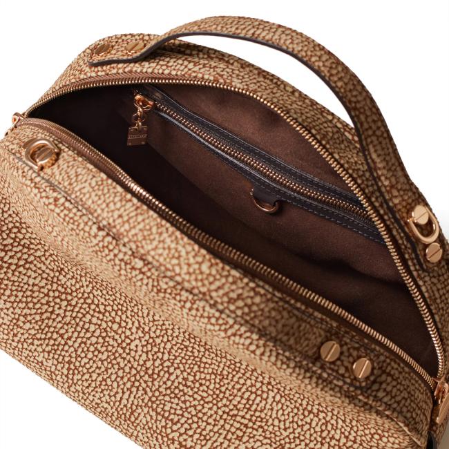 Borbonese Borsa a mano Sexy Bag Small in camoscio OP Naturale - 5