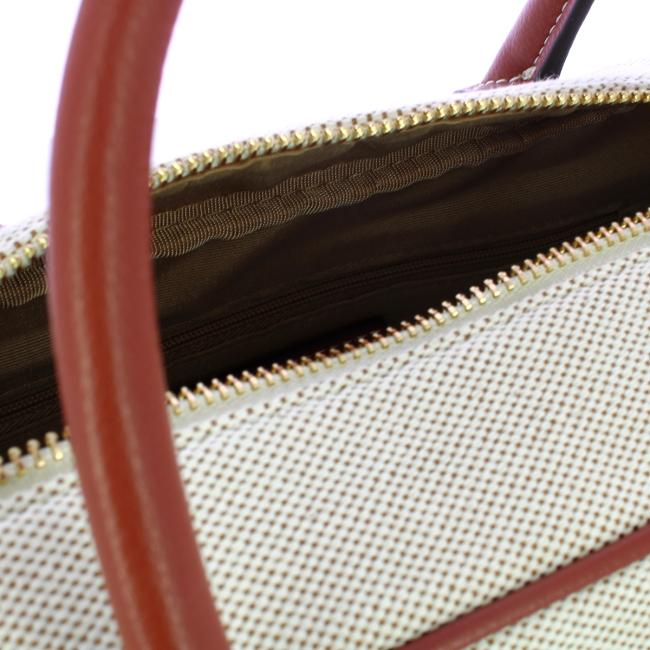 Borbonese Bauletto in tessuto Medium Beige Cuoio - 5