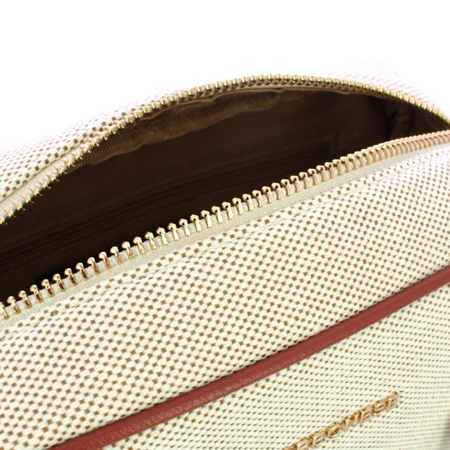 Borbonese Bauletto in tessuto small Beige Cuoio - 5