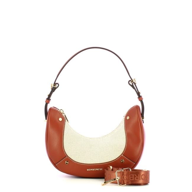 Borbonese Hobo Small Beige Cuoio - 4