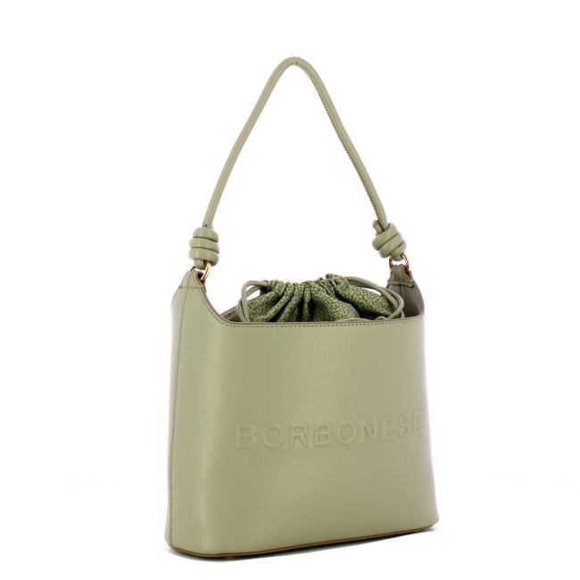 Borbonese Secchiello Medium Grigio Chiaro Salvia - 2