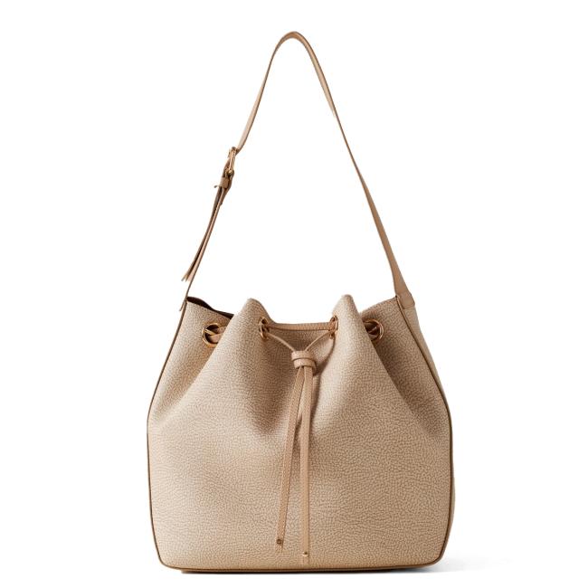 Borbonese Borsa a spalla Mareè Medium Sabbia - 1