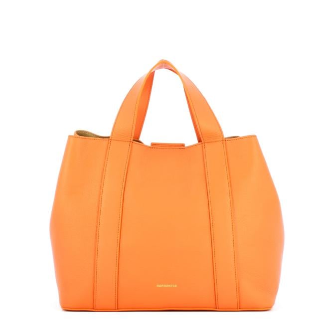 Borbonese Borsa a mano Nueve in pelle Tangerine - 3