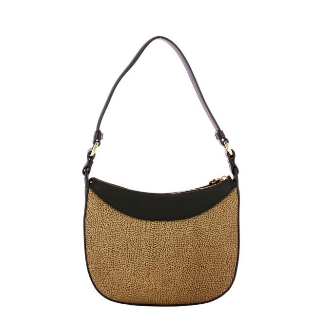 Borbonese Borsa a spalla Le Voile OP Naturale Nero - 3