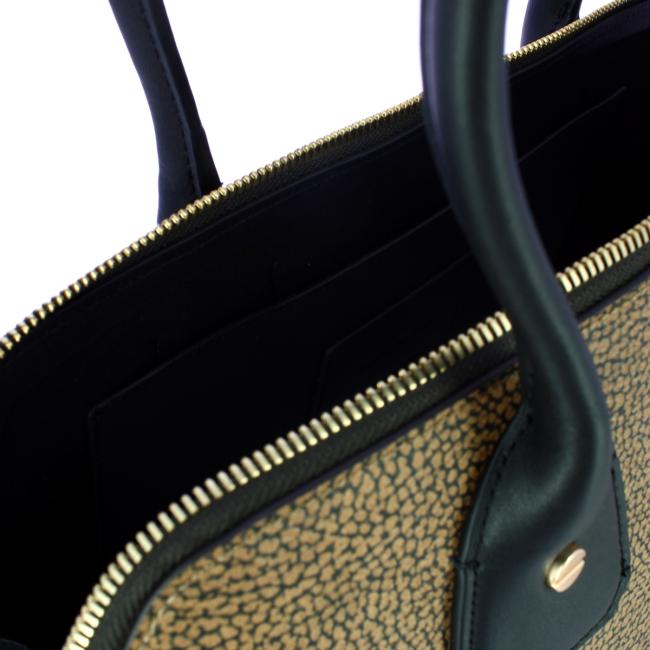 Borbonese Borsa bauletto Large OP Naturale Nero - 4