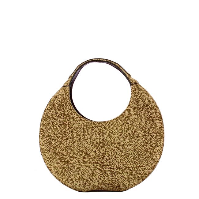 Borbonese Hobo Bag Full Moon Medium OP Naturale - 1