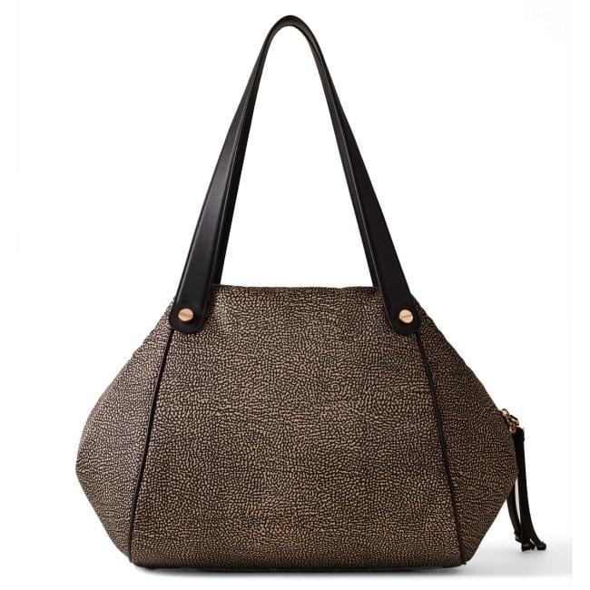 Borbonese Shopping Marie Large OP Naturale Nero - 3