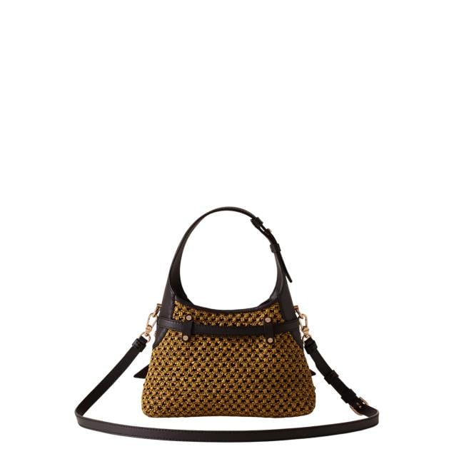 Borbonese Halo Mini Bag Senape Ebano - 3