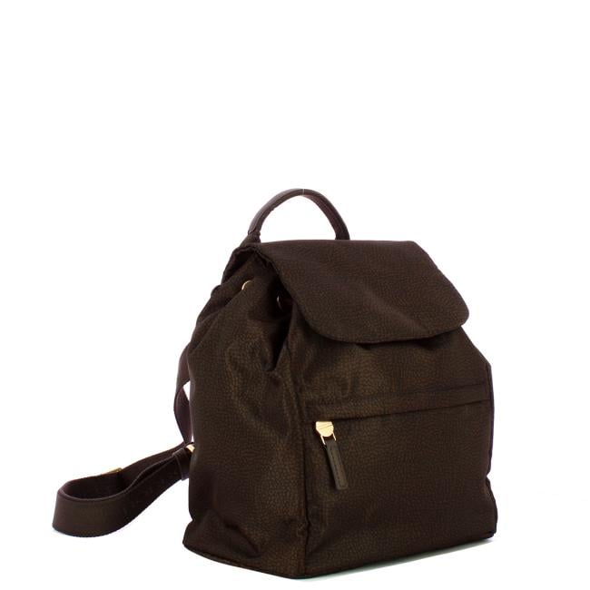 Borbonese Zaino Medium con patta Cioccolato - 2