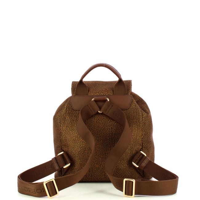 Borbonese Zaino Medium con patta Castagno - 3