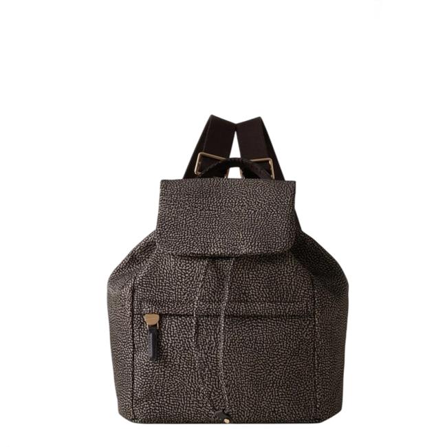 Borbonese Zaino Medium con patta Catrame - 1