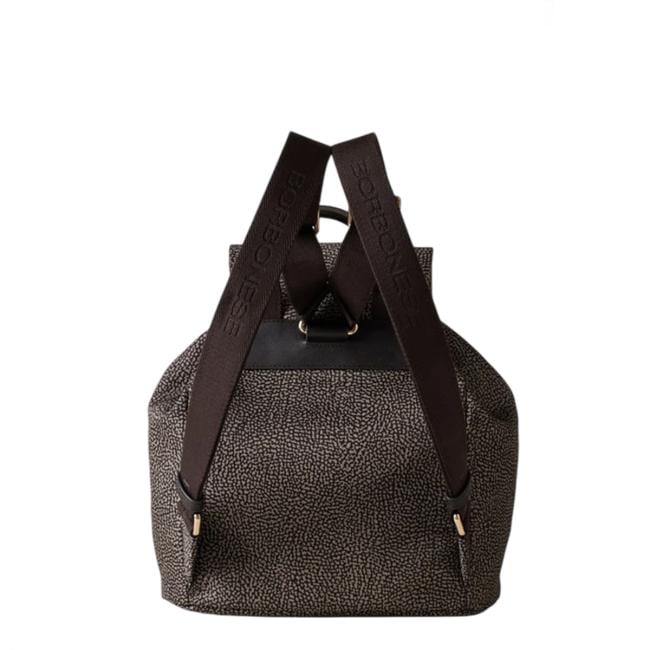 Borbonese Zaino Medium con patta Catrame - 3