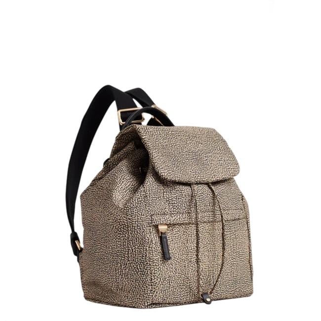 Borbonese Zaino Medium con patta OP Naturale Nero - 2