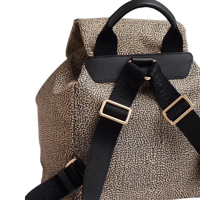 Borbonese Zaino Medium con patta OP Naturale Nero - 4