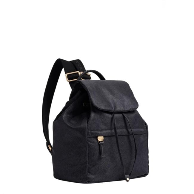 Borbonese Zaino Medium con patta Dark Black - 2