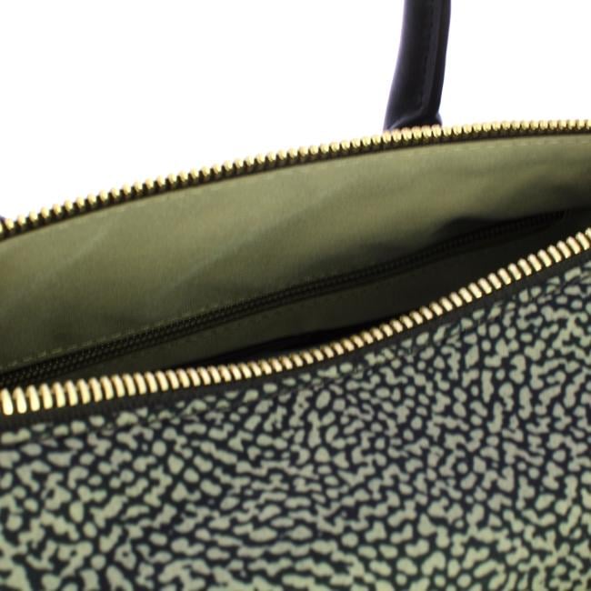 Borbonese Bauletto Medium con tracolla Catrame - 5