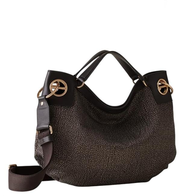 Borbonese London Hobo Medium Catrame - 2