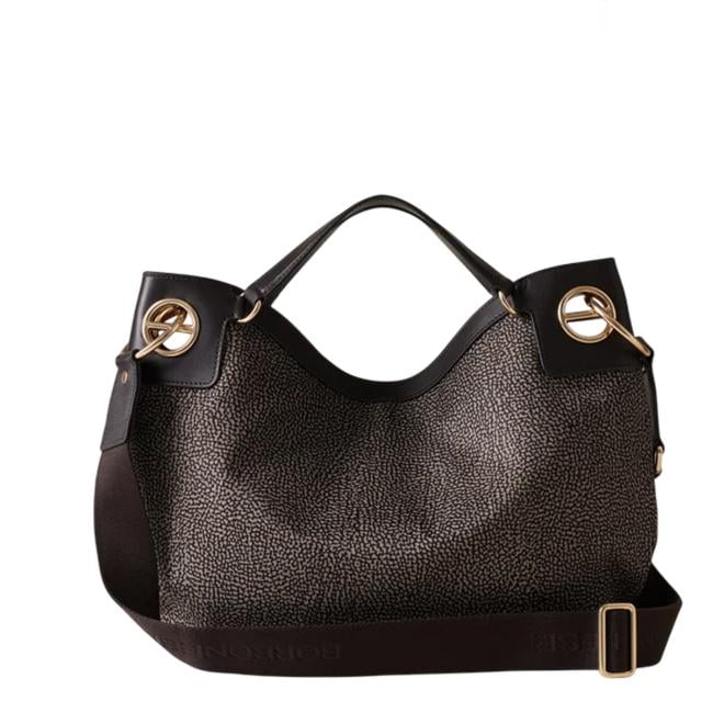 Borbonese London Hobo Medium Catrame - 3