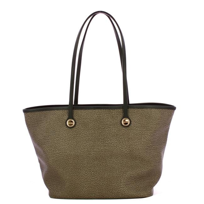 Borbonese Shopping Medium Flight Carbone - 1