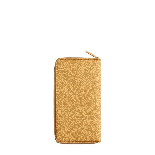 Borbonese Portafoglio Large Zip Around Curry - 3