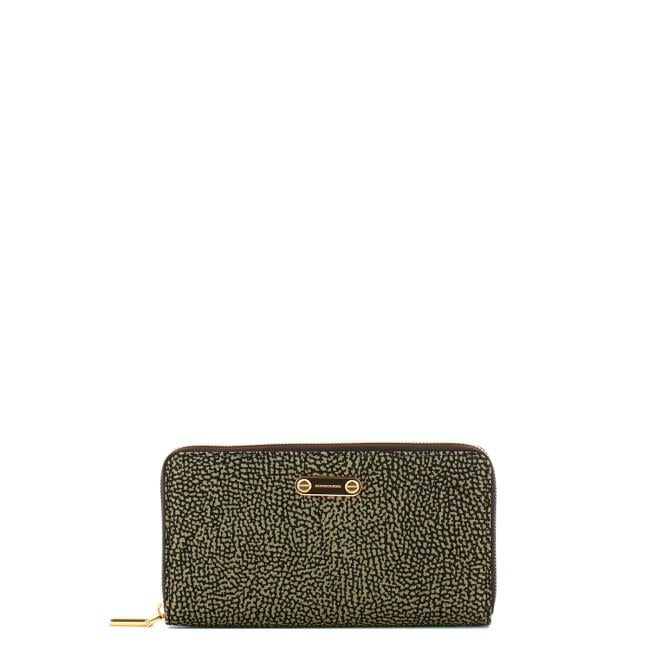 Borbonese Portafoglio Large Zip Around Catrame - 1