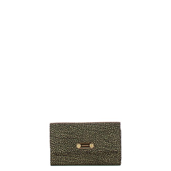 Borbonese Portafoglio Medium con patta Catrame - 1