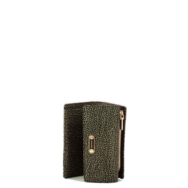 Borbonese Portafoglio Medium con patta Catrame - 3