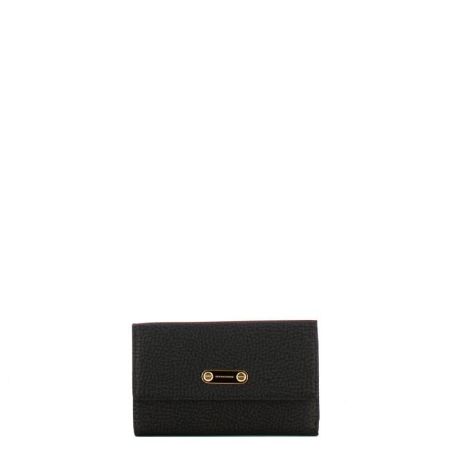 Borbonese Portafoglio Medium con patta Dark Black - 1