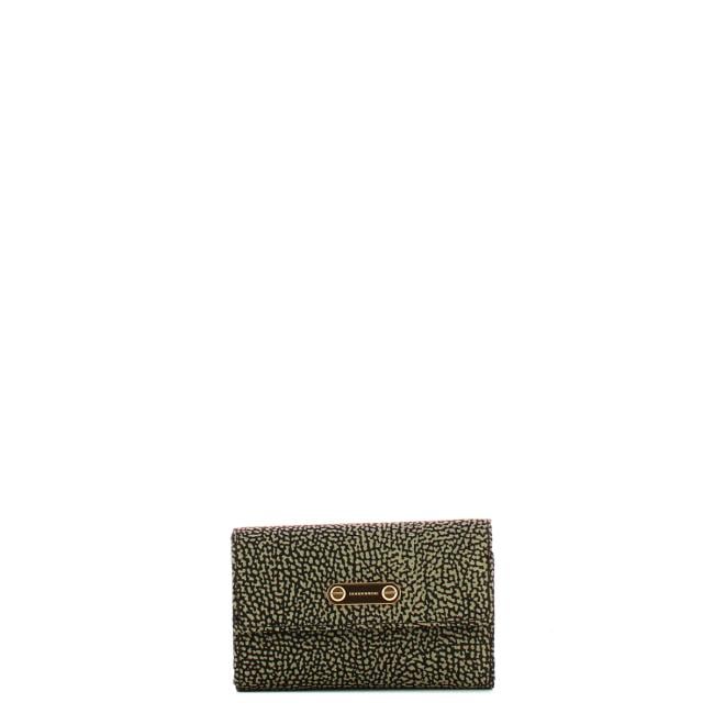 Borbonese Portafoglio Medium con patta Catrame - 1