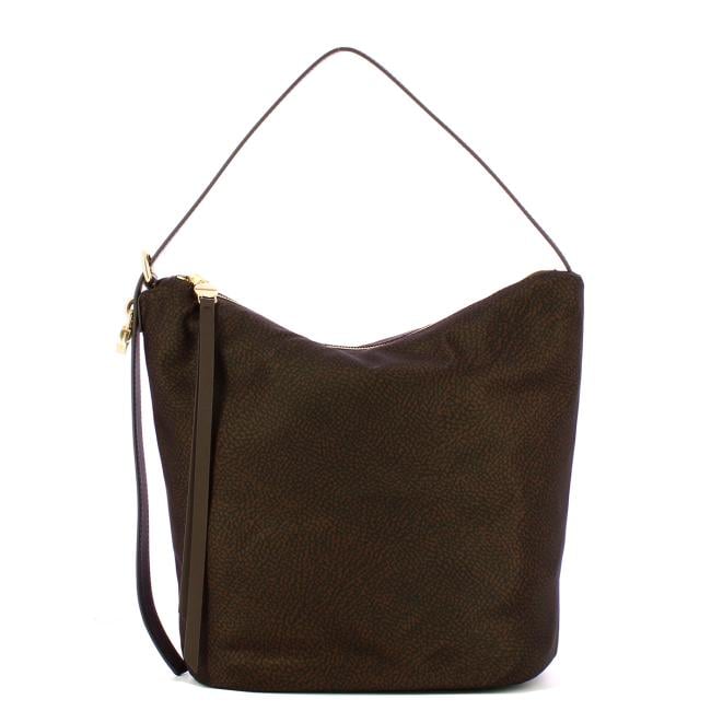 Borbonese Hobo Bag Prive Medium Cioccolato - 1