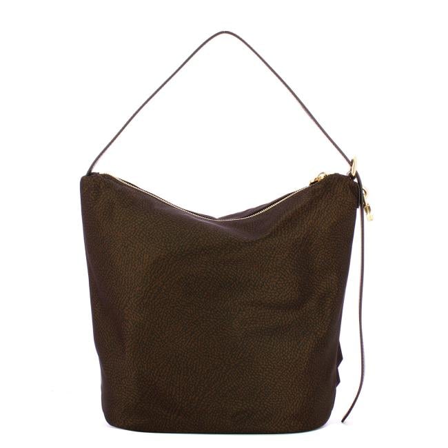 Borbonese Hobo Bag Prive Medium Cioccolato - 3