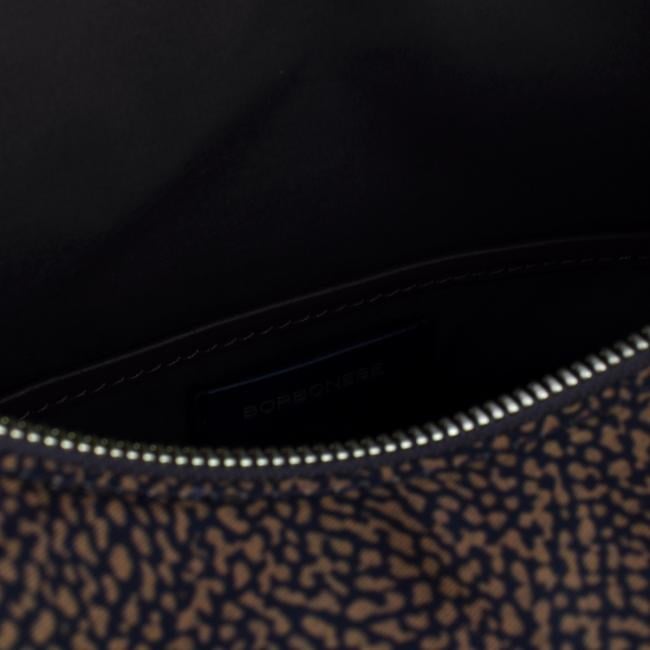 Borbonese Hobo Bag Prive Medium Castagno - 4